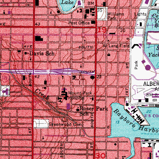 Topographic Map of All Childrens Hospital, FL