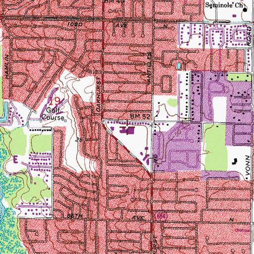 Topographic Map of Camelot Care Center, FL
