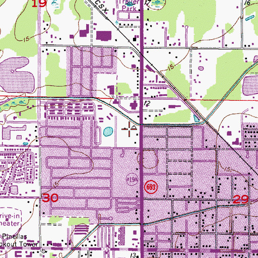 Topographic Map of Metropolitan General Hospital, FL