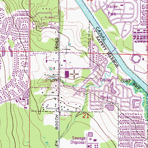 Topographic Map of Mease Countryside Hospital, FL