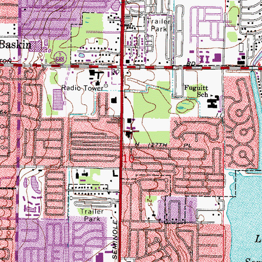 Topographic Map of Medfield Center, FL