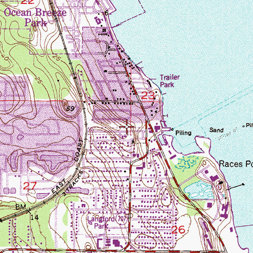 Topographic Map of All Saints Cemetery, FL