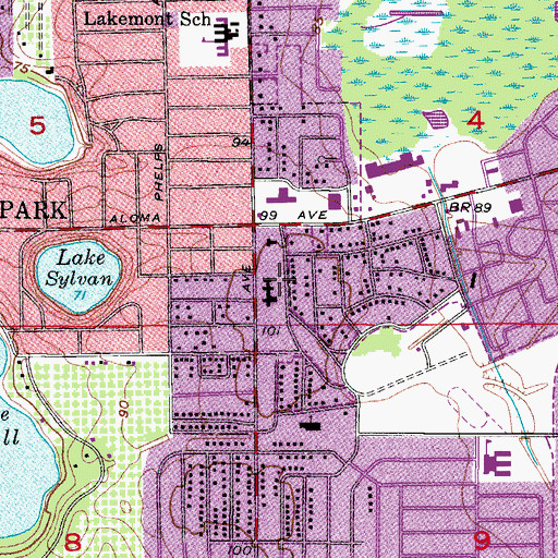 Topographic Map of Florida Hospital Winter Park Memorial Hospital, FL