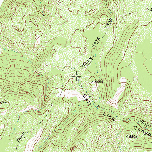 Topographic Map of Hells Gate Trail, AZ