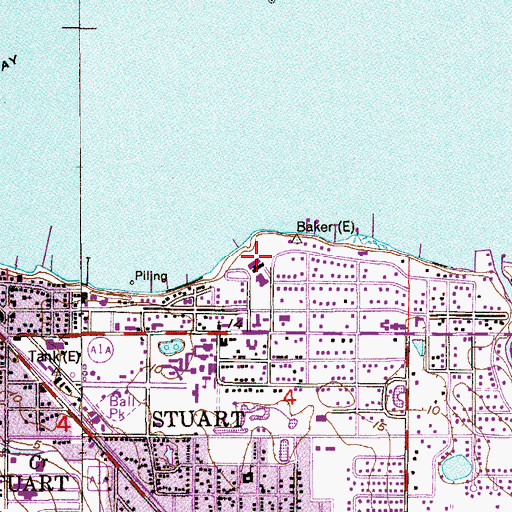 Topographic Map of Martin Memorial Medical Center, FL