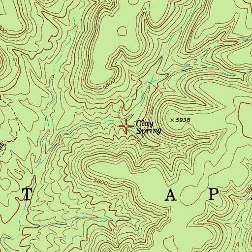 Topographic Map of Clay Spring, AZ
