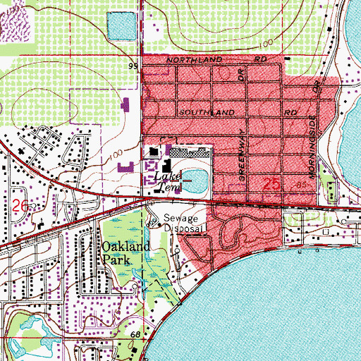 Topographic Map of Lake - Sumter Emergency Medical Services, FL
