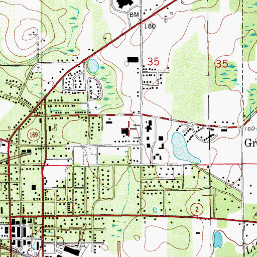 Topographic Map of Campbellton Graceville Hospital, FL