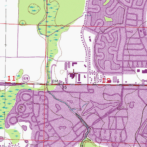 Topographic Map of South Bay Hospital, FL