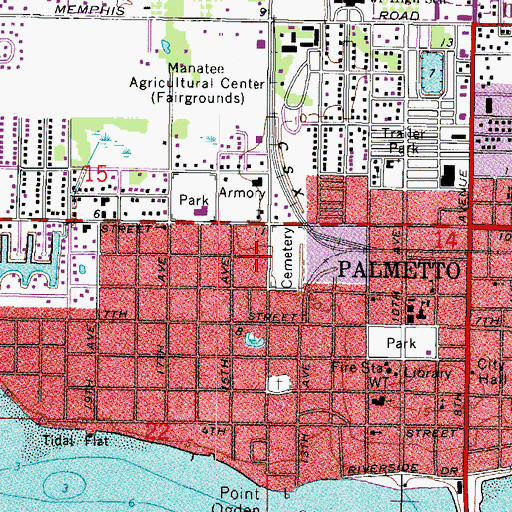 Topographic Map of Skyway Memorial Gardens, FL