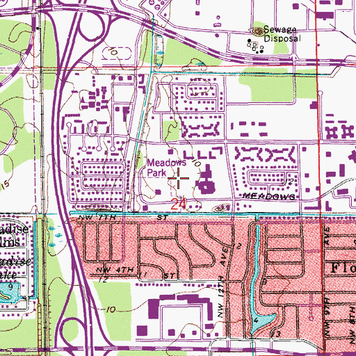 Topographic Map of Boca Raton Community Middle School, FL