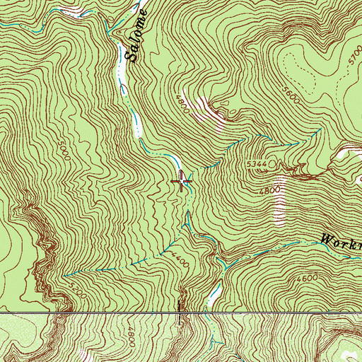 Topographic Map of Hells Hole, AZ