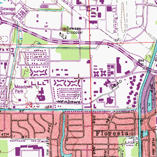 Topographic Map of Verde Elementary School, FL