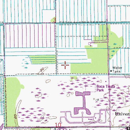 Topographic Map of Spanish River Community High School, FL