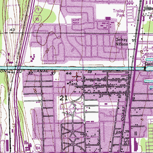 Topographic Map of Poinciana Elementary School, FL
