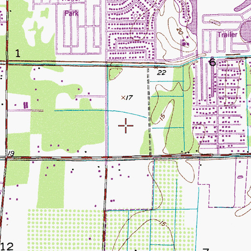 Topographic Map of Santaluces Community High School, FL