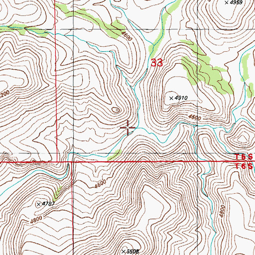 Topographic Map of Hells Hole Canyon, AZ