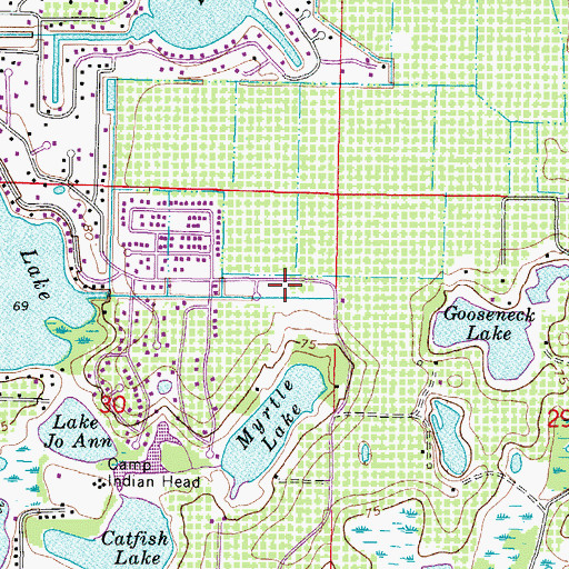 Topographic Map of Lake Myrtle Elementary School, FL