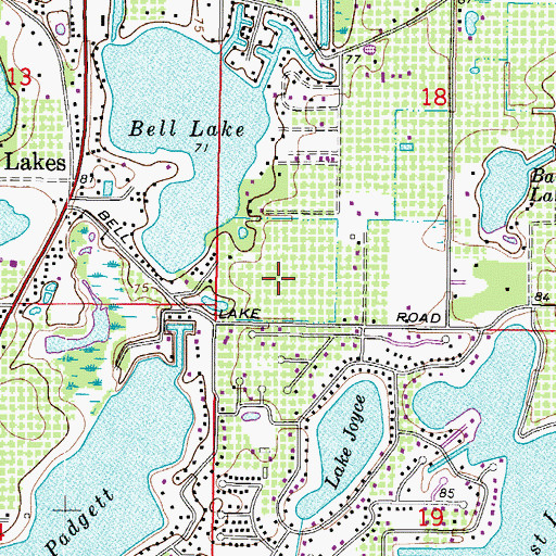 Topographic Map of Land O' Lakes High School, FL