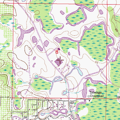 Topographic Map of Pine View Middle School, FL