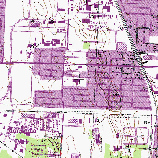 Topographic Map of West Riviera Elementary School, FL