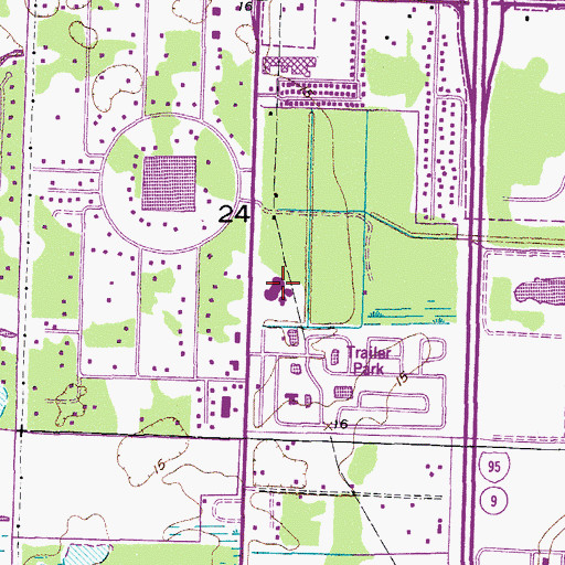 Topographic Map of Grove Park Elementary School, FL