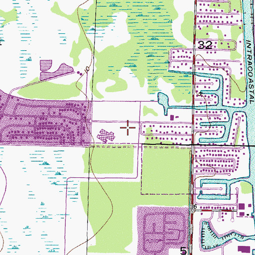Topographic Map of Dwight D Eisenhower Elementary School, FL