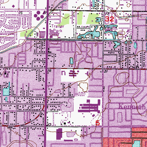 Topographic Map of Blanton Elementary School, FL