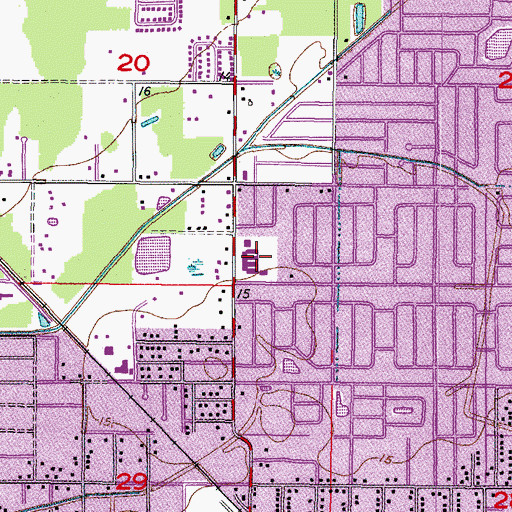 Topographic Map of Skyview Elementary School, FL