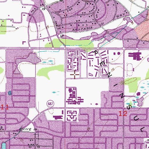 Topographic Map of Bay Point Elementary School, FL