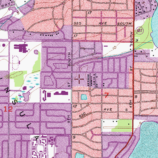 Topographic Map of Bay Vista Fundamental Elementary School, FL