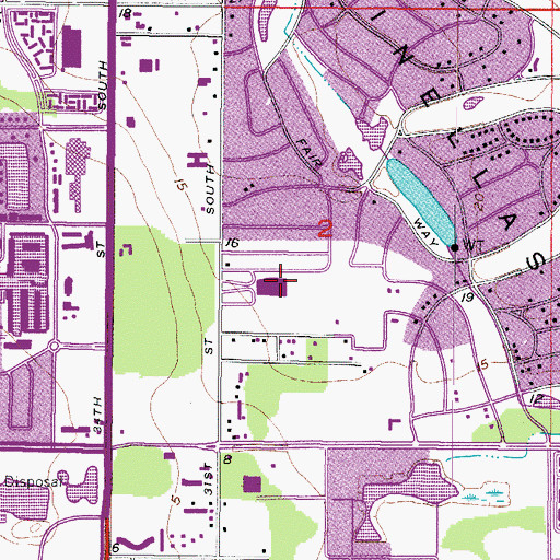 Topographic Map of Maximo Elementary School, FL