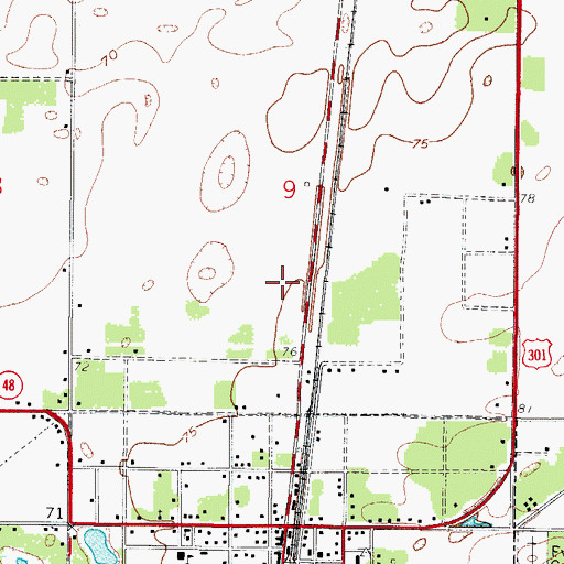 Topographic Map of South Sumter High School, FL
