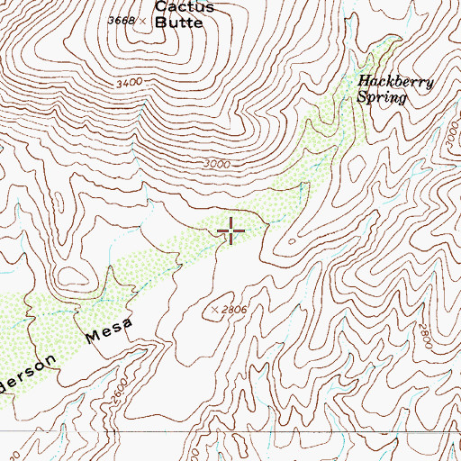 Topographic Map of Henderson Mesa, AZ