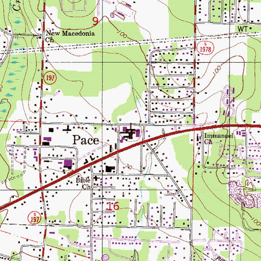 Topographic Map of S S Dixon Elementary School, FL