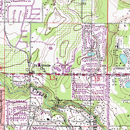 Topographic Map of Curlew Hills Memory Gardens, FL