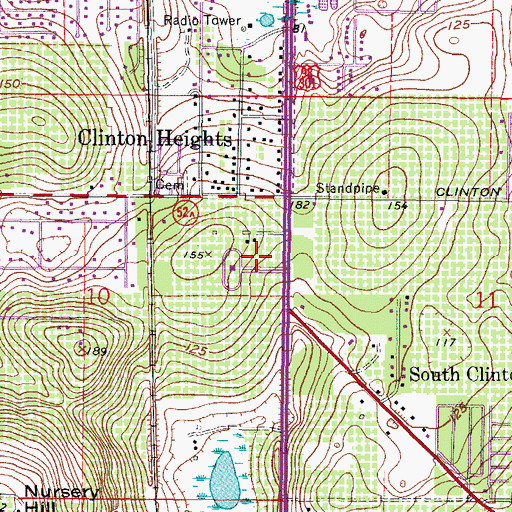 Topographic Map of Chapel Hill Gardens, FL