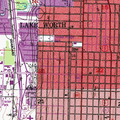 Topographic Map of Palm Beach County Public Library - Mid-County Branch, FL