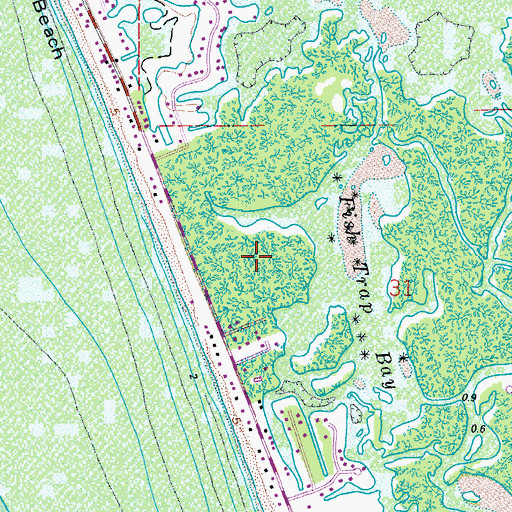 Topographic Map of Little Hickory Island, FL