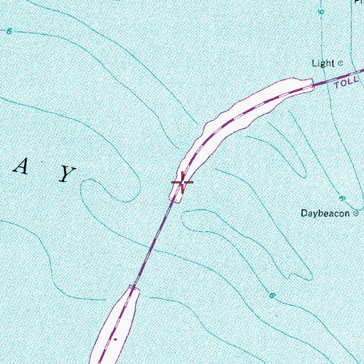 Topographic Map of Sanibel Island Causeway, FL