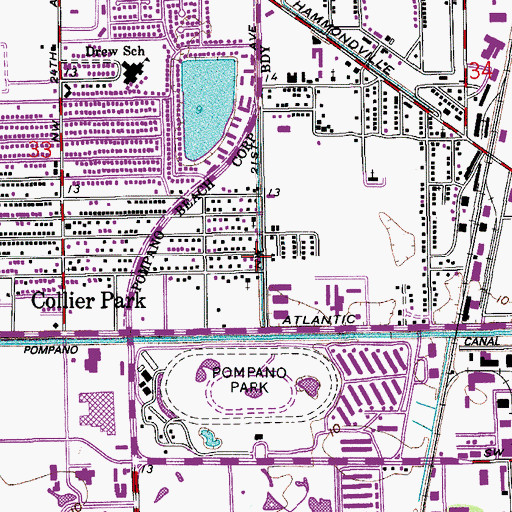 Topographic Map of Saint James Missionary Baptist Church, FL