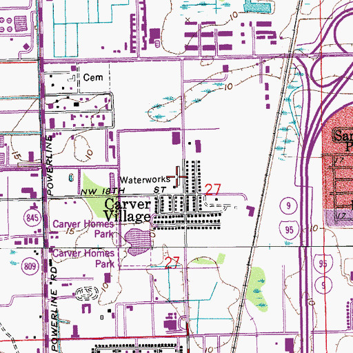 Topographic Map of New-Macedonia Missionary Baptist Church, FL
