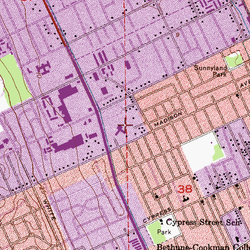 Topographic Map of Humana Hospital Daytona Beach, FL