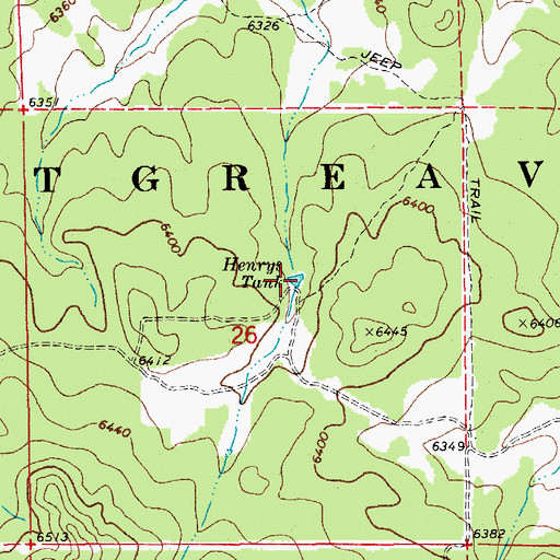 Topographic Map of Henrys Tank, AZ