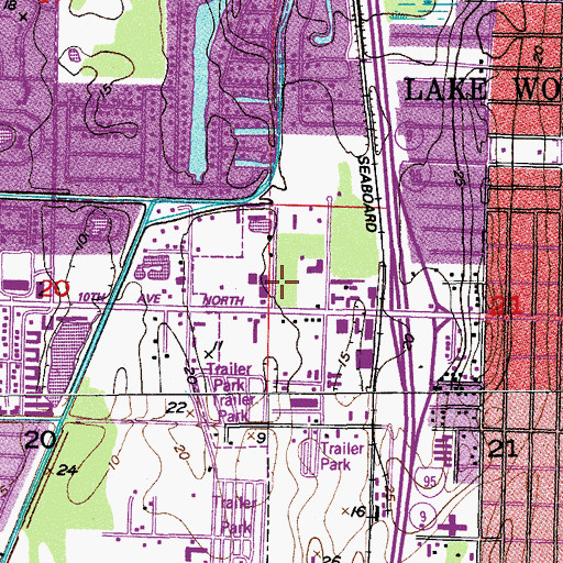 Topographic Map of Doctors Hospital of Lake Worth, FL