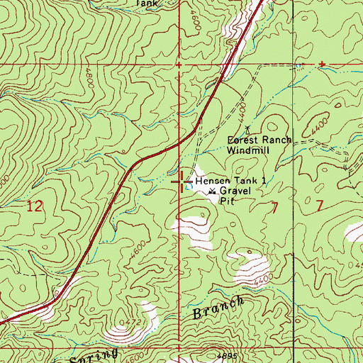 Topographic Map of Hensen Tank One, AZ