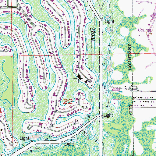 Topographic Map of Royal Harbor, FL