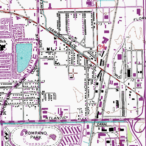 Topographic Map of Hopewell Baptist Church, FL