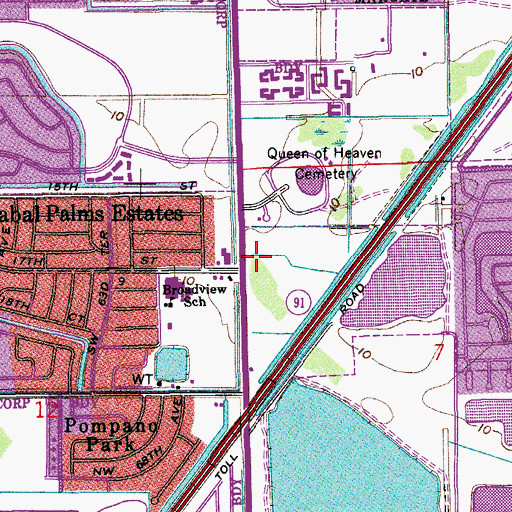 Topographic Map of Cypress Creek Baptist Church, FL