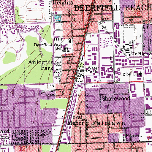 Topographic Map of Lighthouse Assembly of God, FL